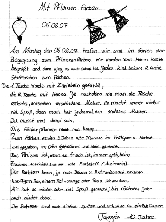 Mit Pflanzen faerben