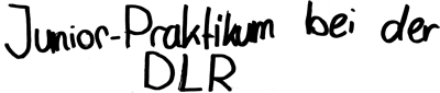 Junior Praktikum bei der DRLR