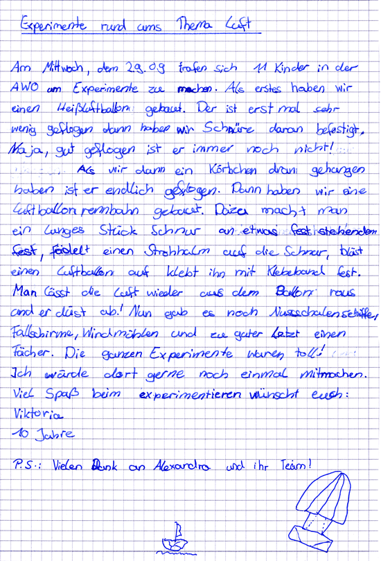 Experimente rund ums Thema Luft