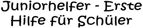 Juniorhelfer Erste Hilfe für Schueler